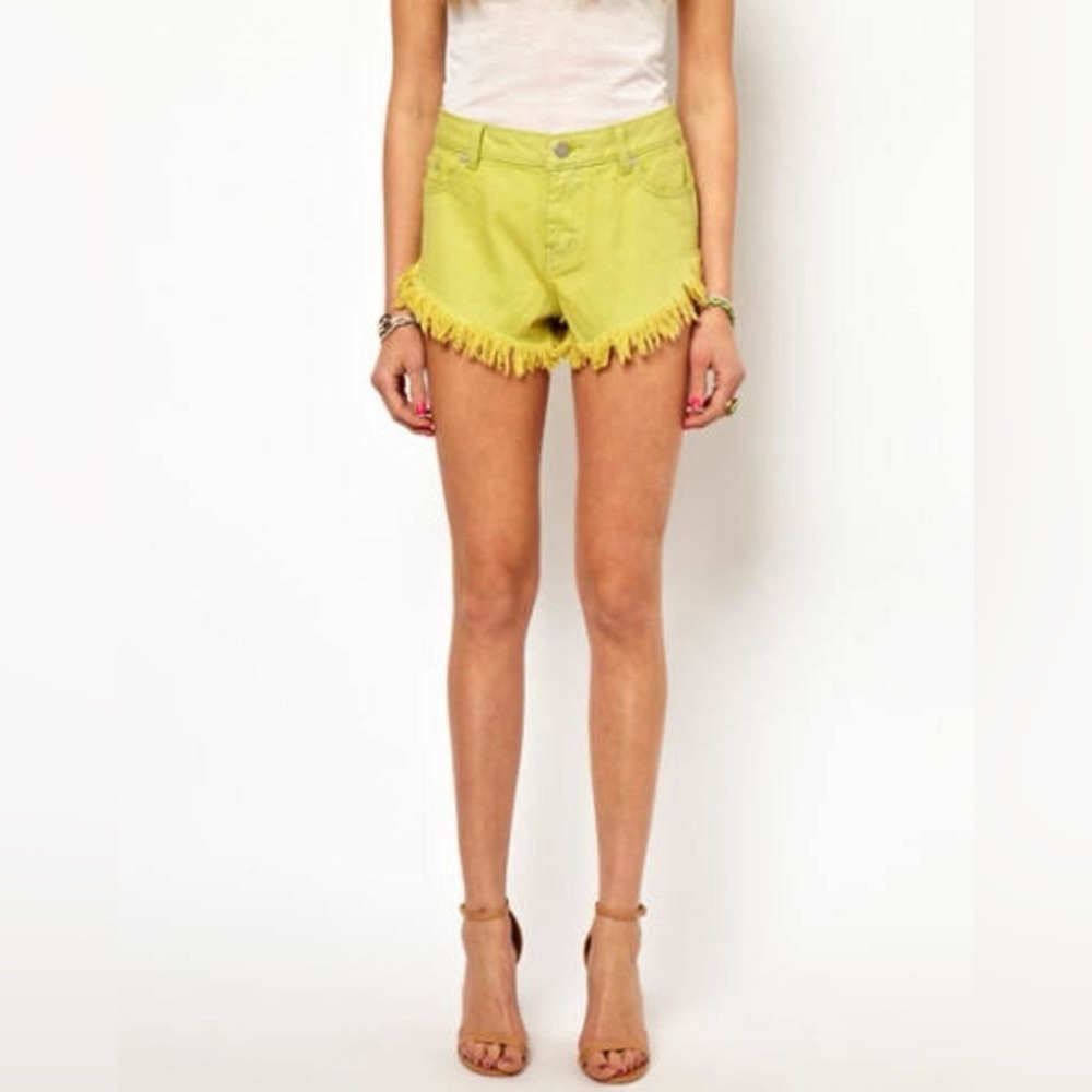 INSIGHT 51 Dipper Citrine Denim Cutoff Shorts NWT SZ 6